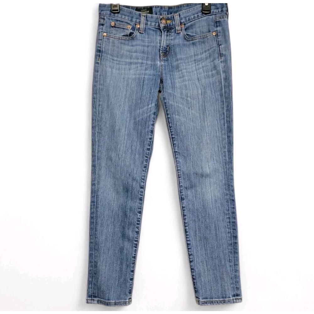 J. Crew Toothpick Jeans Womens 29 Blue Light Denim Mid-Rise Straight Pockets